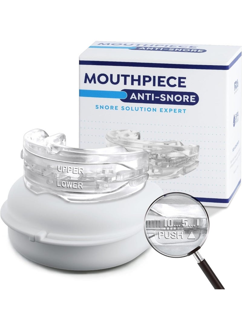 Adjustable Anti Snoring Devices, Anti Snore Mouth Guard, Anti Snoring Mouthpiece, Snoring Solutions Comfortable Snoring Aids for Men Women, Reusable Anti Snore Devices - Image 1